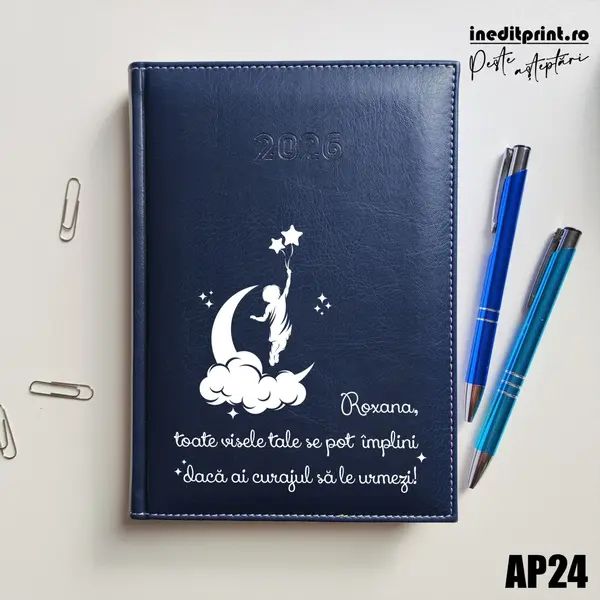 Agenda personalizata 2026 Visele tale AP24 DELUXE H, Corinaldo Albastru