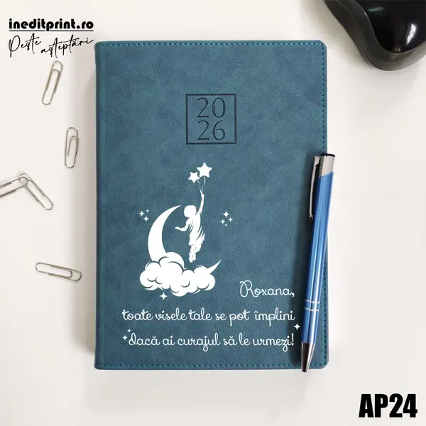 Agenda personalizata 2026 Visele tale AP24 DELUXE PREMIUM, Chianti Verde Cyprus