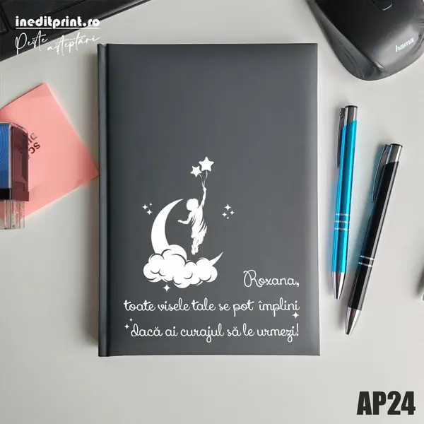 Agenda personalizata 2026 Visele tale AP24 NEDATATA RT, Gri