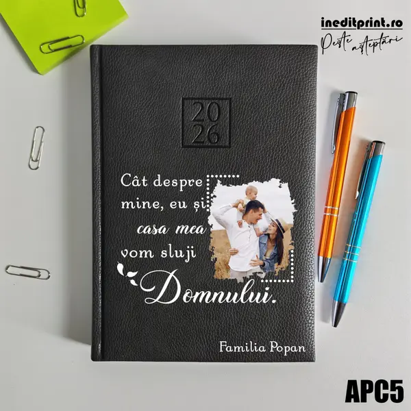 Agenda personalizata 2026 Vom sluji Domnului APC5 DELUXE H, Edolo Maro