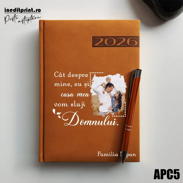 Agenda personalizata 2026 Vom sluji Domnului APC5 DELUXE PREMIUM, Teano Maro