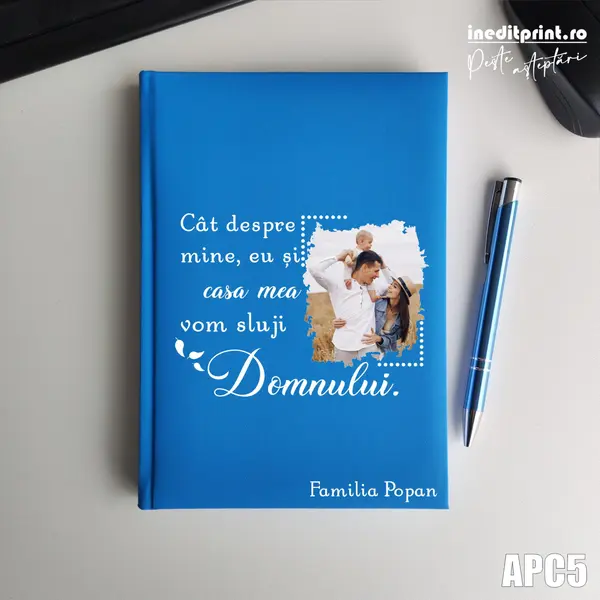Agenda personalizata 2026 Vom sluji Domnului APC5 NEDATATA RT, Bleu