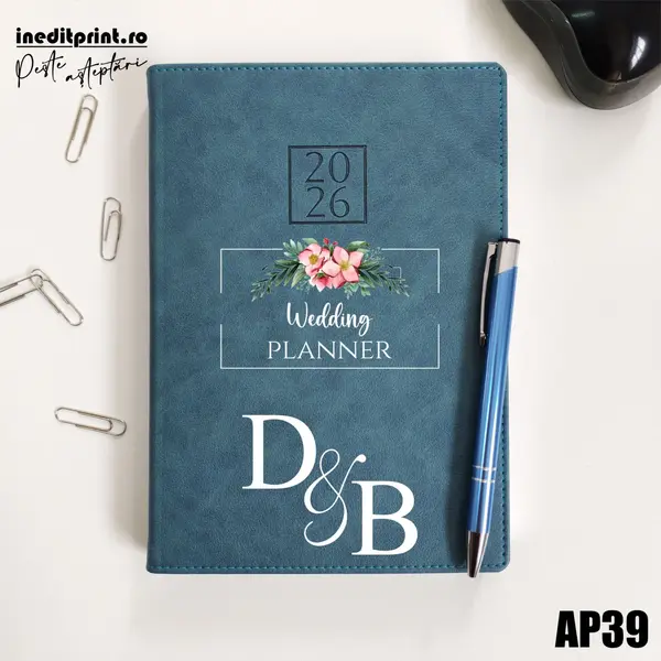 Agenda personalizata 2026 Wedding Planner AP39 DELUXE PREMIUM, Chianti Verde Cyprus