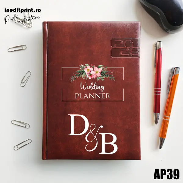 Agenda personalizata 2026 Wedding Planner AP39 DELUXE PREMIUM, Narni Maro