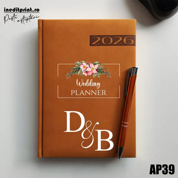 Agenda personalizata 2026 Wedding Planner AP39 DELUXE PREMIUM, Teano Maro