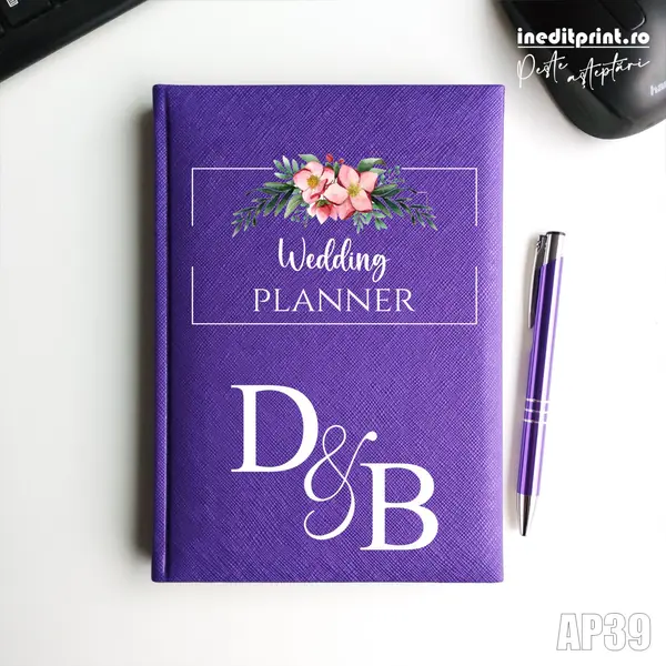 Agenda personalizata 2026 Wedding Planner AP39 NEDATATA RT, Mov-Adria