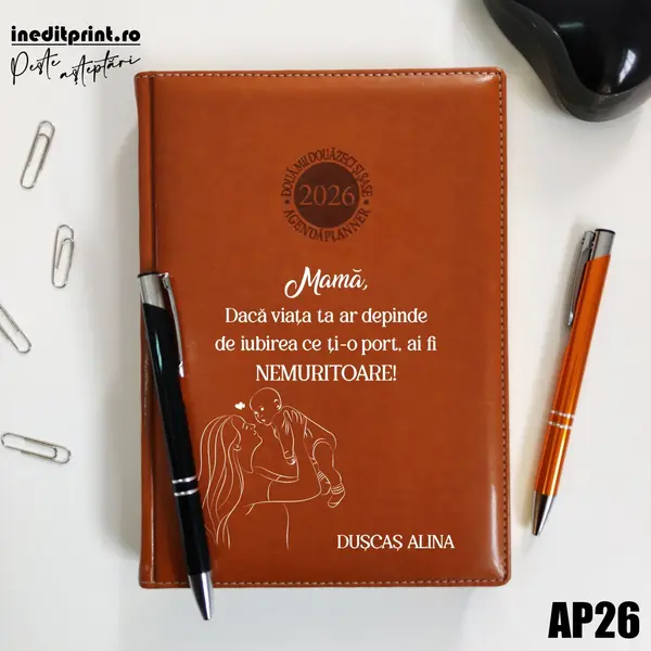 Agenda personalizata 2026 Ziua mamei AP26 DELUXE PREMIUM, Amsterdam Maro