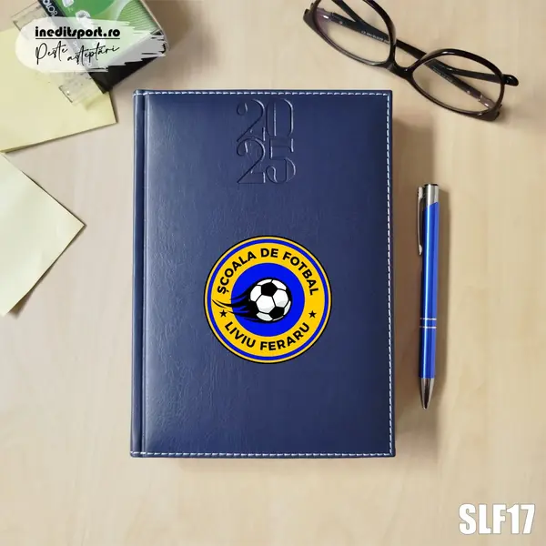 Agenda personalizata Scoala de fotbal Liviu Feraru SLF17 DELUXE H, ALBASTRU