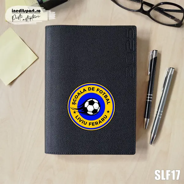 Agenda personalizata Scoala de fotbal Liviu Feraru SLF17 DELUXE PREMIUM, NEGRU LORETO