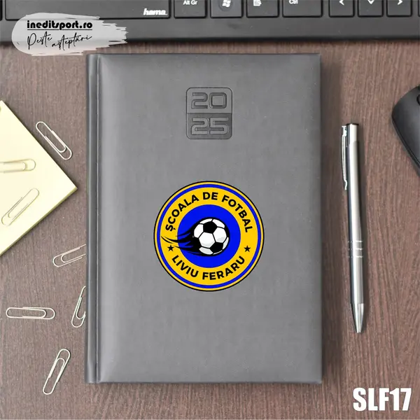 Agenda personalizata Scoala de fotbal Liviu Feraru SLF17 STANDARD HT2, GRI INCHIS