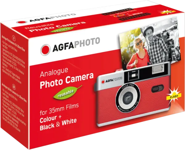 Agfaphoto Reusable Camera 35mm Red, Aparat foto analog, film
