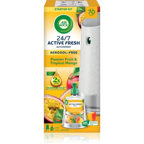 Air Wick Active Fresh Passion Fruit & Tropical Mango odorizant de aer automat cu reîncărcare 228 kg