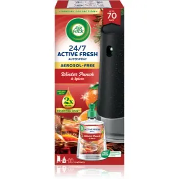 Air Wick Active Fresh Winter Punch & Spices odorizant de aer automat cu reîncărcare