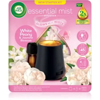 Air Wick Aroma Mist White Peony & Jasmine Blossom aroma difuzor cu rezervã + baterie