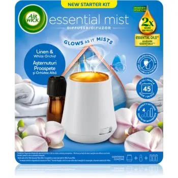 Air Wick Essential Mist Linen & White Orchid aroma difuzor cu rezervã