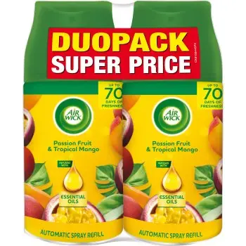 Air Wick Freshmatic Passion Fruit & Tropical Mango odorizant de camera rezervă cu parfum DUO