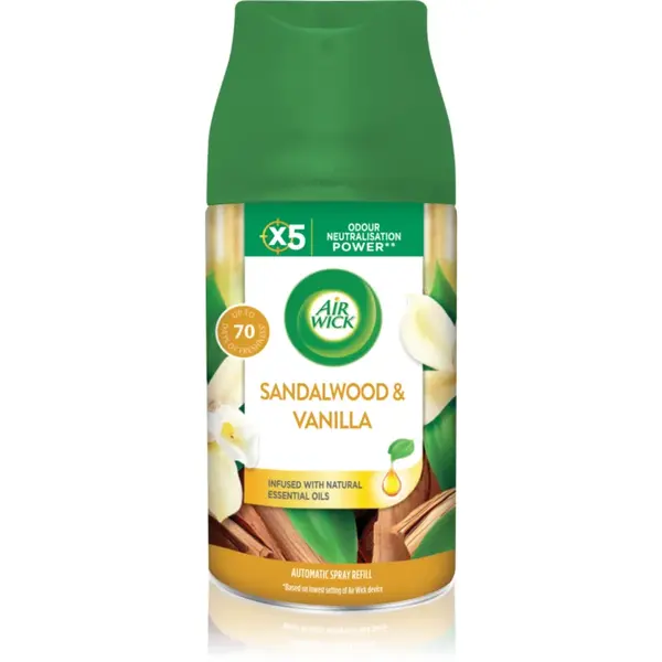 Air Wick Freshmatic Vanilla & Sandalwood odorizant de camera rezervă 250 ml