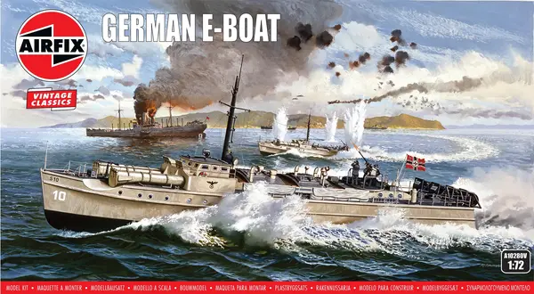 Airfix Model asamblabil Militar: Nave - German fast assault boat E-Boat - Vintage Classics