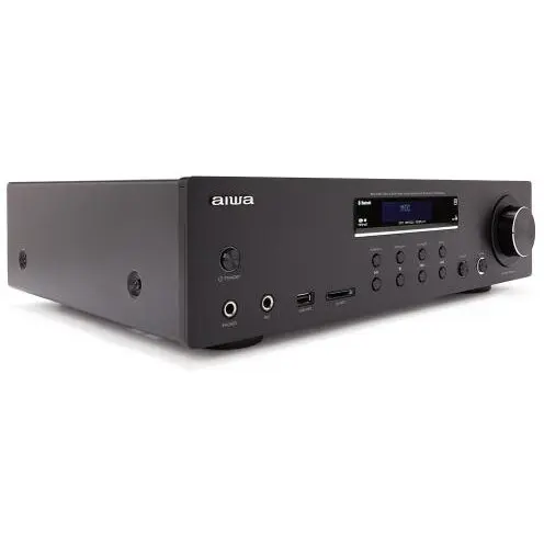 AIWA Amplificator Aiwa, 120 W RMS cu Bluetooth, Negru