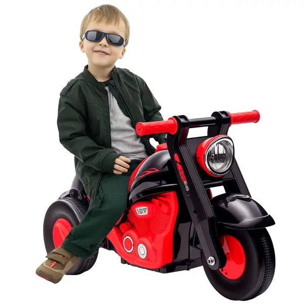 AIYAPLAY Moto portdră pentru copii moto draisienne cu muzică și bule, roti late pentru copii de 2-5 ani 80 x 35,5 x 42 cm negru | Aosom Romania
