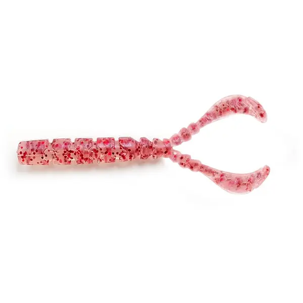 Aji Worm Chiki Chiki 4.3cm Clear Red Glitter