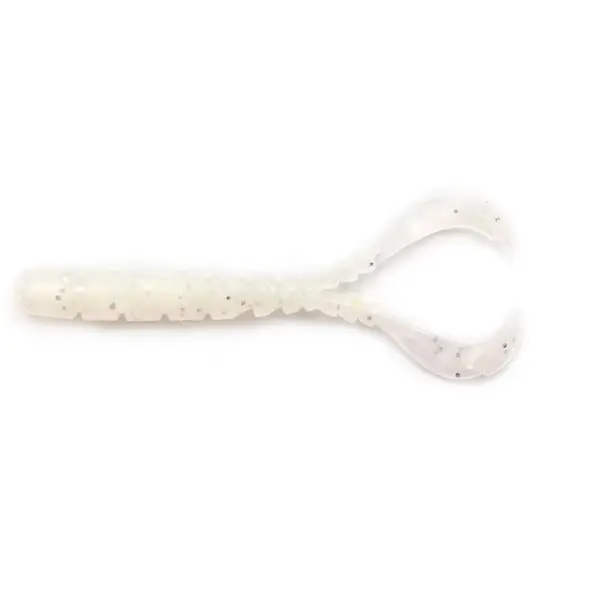 Aji Worm Chiki Chiki 4.3cm White Glow Glitter