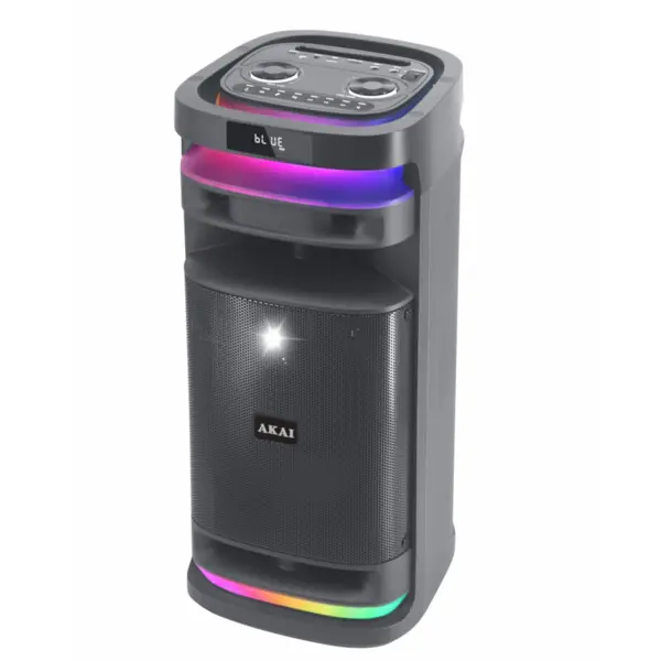 Akai Boxa activa portabila Akai, Sonic X8, 50W, Bluetooth, USB, MicroSD, AUX-in, Afisaj LED