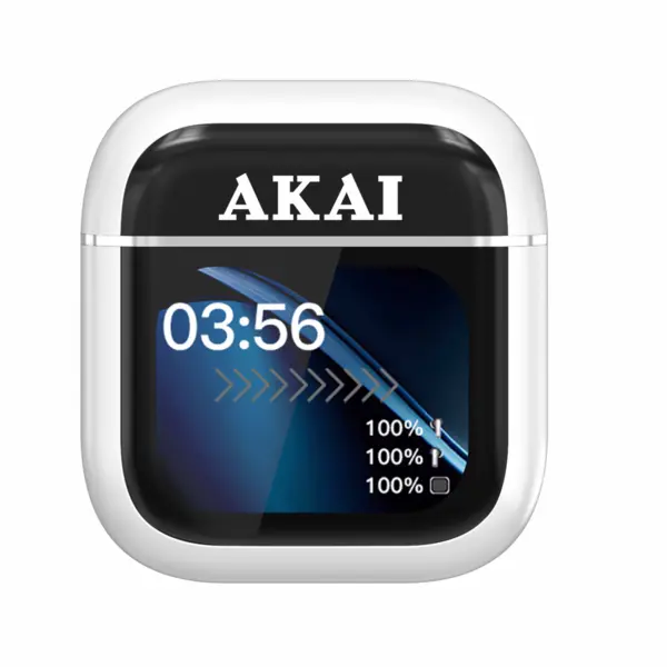 Akai Casti audio Akai, In-ear, cu 4 microfoane, BT, ANC&ENC, Alb-Argintiu