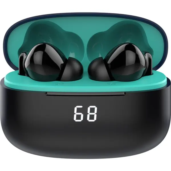 Akai Casti bluetooth Akai Earbuds BTE-J450AENC, ANC, ENC, Negre