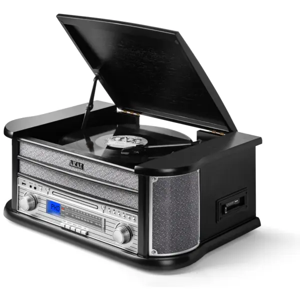 Akai Sistem audio Akai ATT-350CC, CD, Casetofon, Radio, Bluetooth, USB, 2x4W RMS
