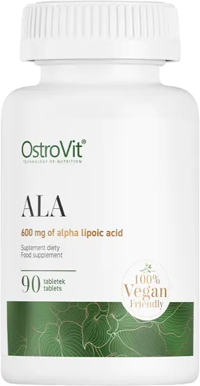 ALA Alpha Lipoic Acid, 600 mg, 90 tablete, OstroVit