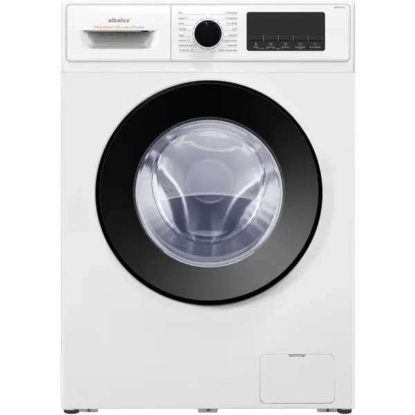 Albalux Masina de spalat rufe Albalux AXWGI1482, 8 kg, Motor inverter, 16 programe, 1400 rotati, Clasa energetica A-10%, Adaugare rufe, Control antispuma, Blocare acces copii, Alb