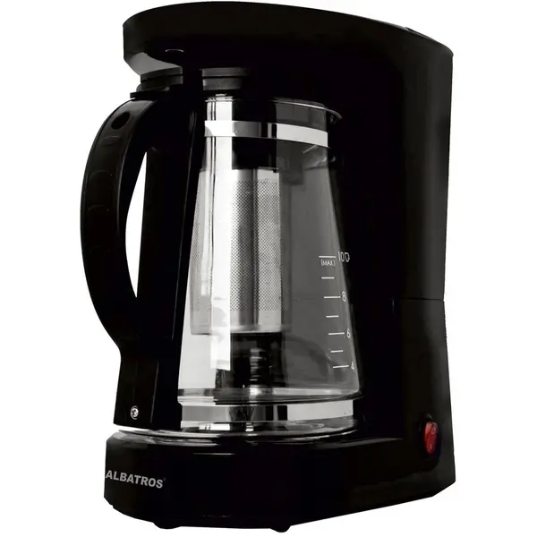 Albatros Cafetiera Albatros Dolce 2 in 1, 680 W, 1.2 l, capacitate 10 cesti, infuzor pentru ceai, Negru