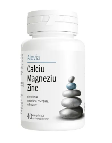 Alevia Calciu Magneziu Zinc 40 comprimate