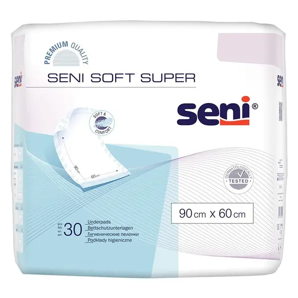 Aleze pentru Pat Seni Soft Super, 90 x 60 cm, 30 Bucati