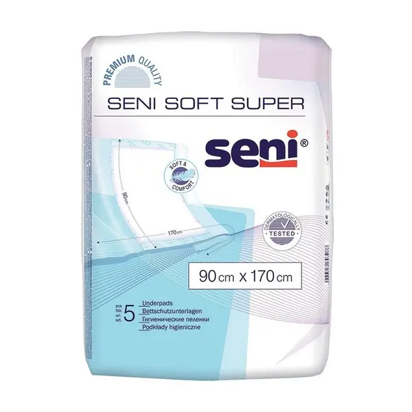 Aleze / Protectii pentru Pat Seni Soft Super, 90 x 170 cm, 5 Bucati
