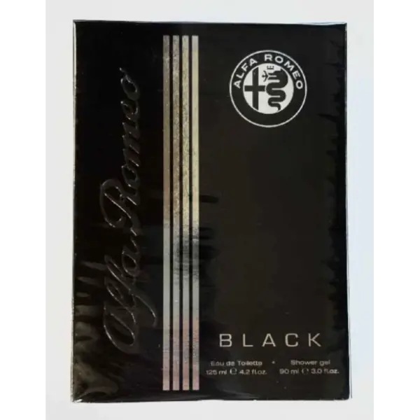Alfa Romeo Black Set cadou pentru bărbați Volum EDT 125 ml + 90 ml gel de duș
