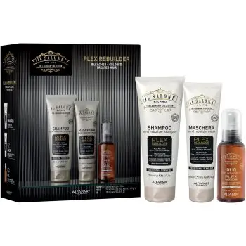 Alfaparf Milano Il Salone Milano Plex Rebuilder Kit set cadou pentru părul decolorat, vopsit și tratat chimic