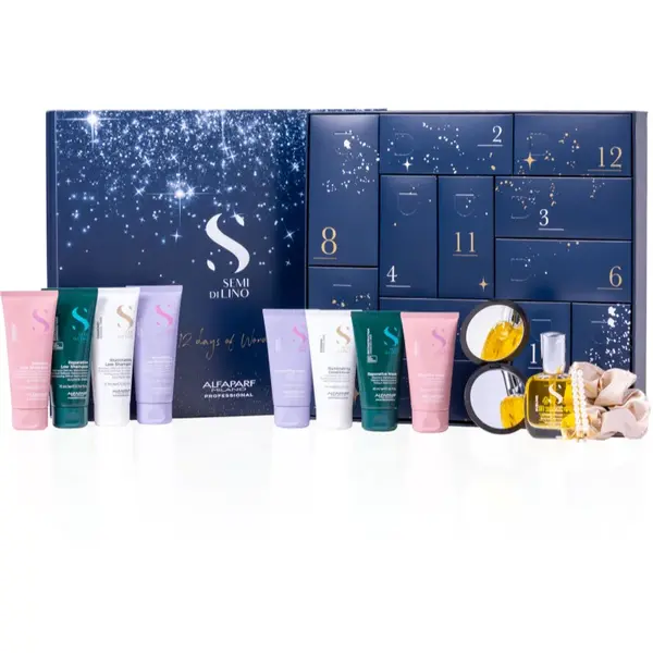 Alfaparf Milano Semi di Lino Advent Calendar Calendar de Crăciun pentru frumusețea părului și a pielii