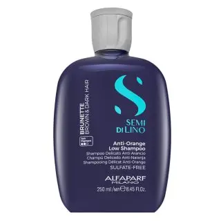 Alfaparf Milano Semi Di Lino Brunette Anti-Orange Low Shampoo sampon neutralizant pentru nuante maro 250 ml