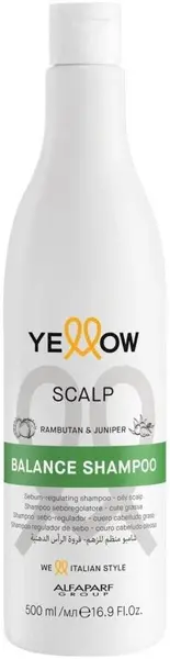 Alfaparf Yellow Scalp Șampon echilibrant pentru păr și scalp gras, 500 ml