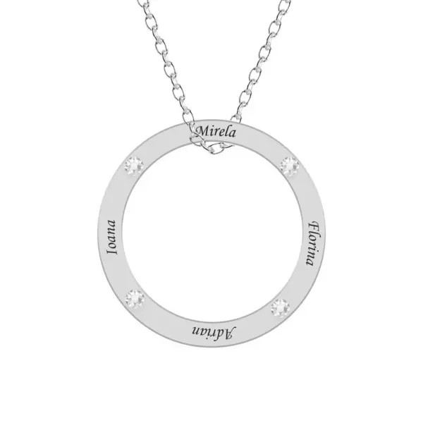 Alice - Colier personalizat nume si cristale din argint 925