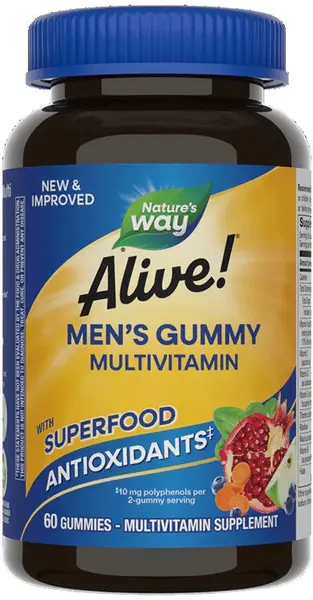 Alive Men's Gummy Multivitamin, 60 tablete, Nature's Way