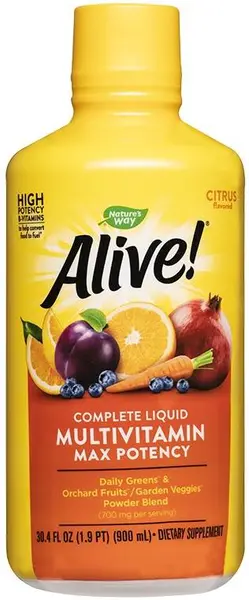 Alive Multivitamin Max Potency, citrice, 900 ml, Nature's Way