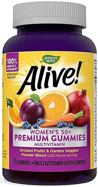 Alive Women's 50+ Premium Gummies, 75 tablete, Nature's Way
