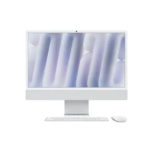 All In One PC Apple iMac 24inch (2024), Procesor Apple M4, 10 nuclee CPU si 10 nuclee GPU, 24inch, Retina 4.5K, 16GB, 512GB SSD, macOS, Layout INT, Manual RO (Argintiu)