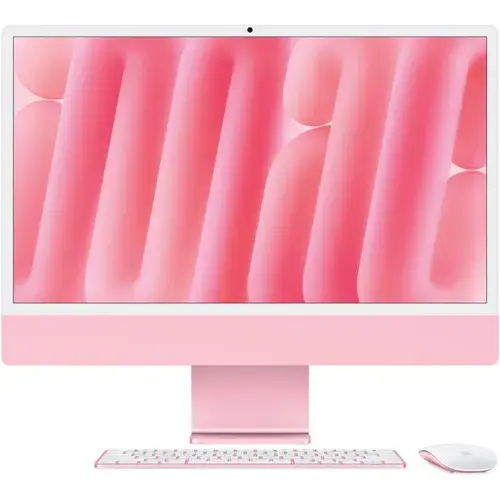 All In One PC Apple iMac 24inch (2024), Procesor Apple M4, 10 nuclee CPU si 10 nuclee GPU, 24inch, Retina 4.5K, 16GB, 256GB SSD, macOS, Layout RO (Roz)