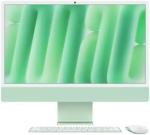All In One PC Apple iMac 24inch (2024), Procesor Apple M4, 8 nuclee CPU si 8 nuclee GPU, 24inch, Retina 4.5K, 16GB, 512GB SSD, macOS, Layout INT (Verde)