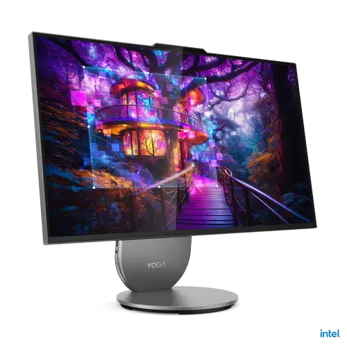 All In One PC Lenovo Yoga AIO 27IAH10, 27 inch QHD IPS, Intel Core Ultra 7 255H 5.1GHz, 16GB RAM LPDDR5X, 512GB SSD, Intel Arc 140T, Camera Web, no OS