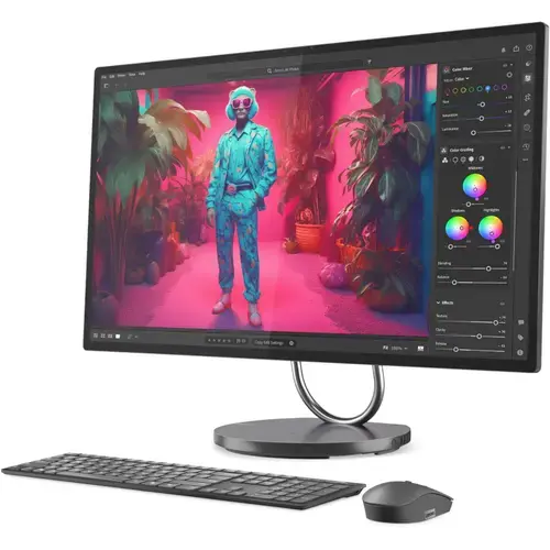 All In One PC Lenovo Yoga AIO 32ILL10, Procesor Intel® Core™ Ultra 7 258V 4.8GHz Meteor Lake, 31.5inch UHD IPS, 32GB RAM, 1TB SSD, nVidia GeForce RTX 4050 @6GB, Camera Web, Windows 11 Pro